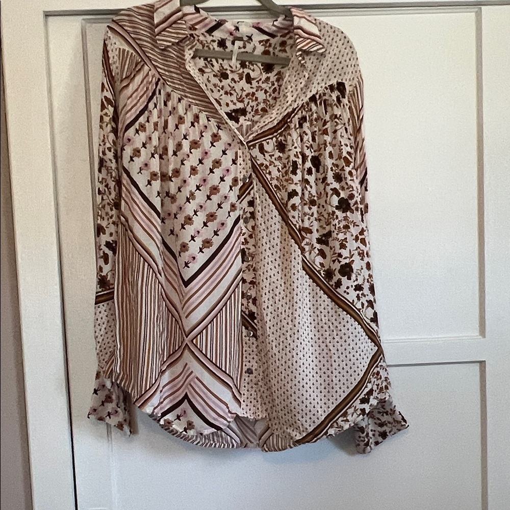 Free People Hazel Button Down Tea Combo
